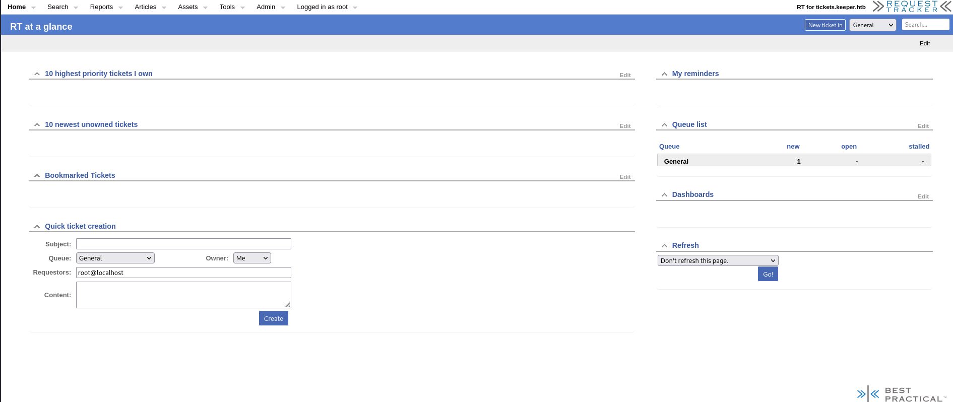 Web App Root Account